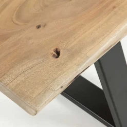 Wohnen Loft Esszimmer Bank ohne Lehne Dumassa mit Baumkante Akazie