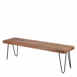 Wohnen Loft Style Essbank mit Massivholz Akazie Lariona & Metall