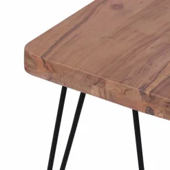 Wohnen Loft Style Essbank mit Massivholz Akazie Lariona & Metall