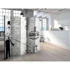 Kinder Wohnen Loft Style Paravent mit Graffiti Mauer - Jeanys