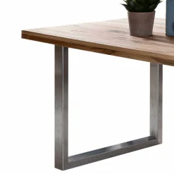 Wohnen Loft Möbel|Industrial Möbel*Loft Tisch Nestore aus Eiche und Edelstahl