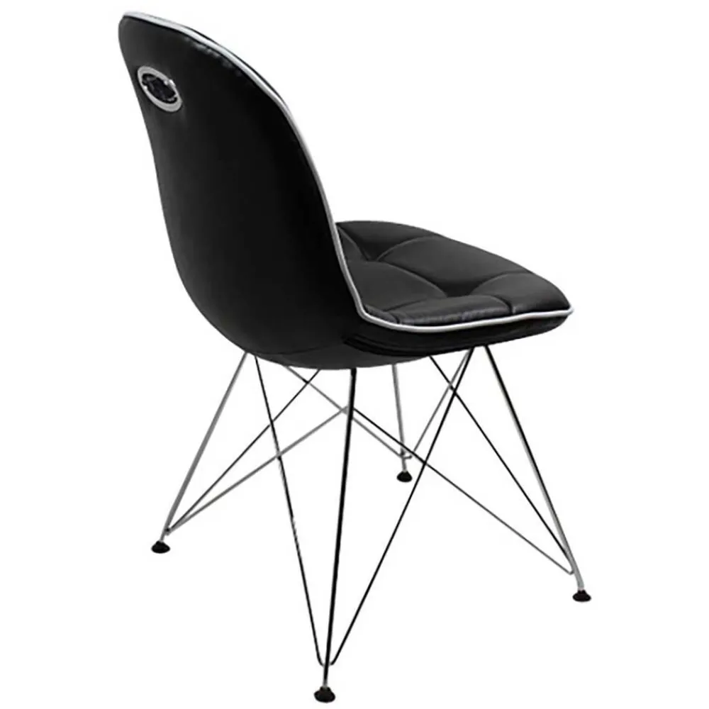 Wohnen Küchen-Essgruppen|Essgruppen*Loft Tischgruppe in Schwarz Weiß Wancora mit Schalenstühlen (fünfteilig)