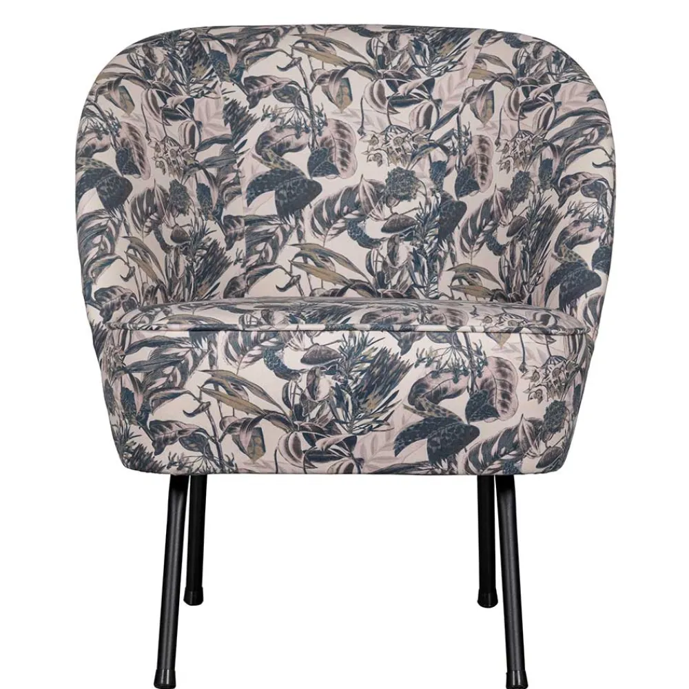 Wohnen Retro Möbel|Sessel*Lounge Sessel aus Samt mit floralem Dessin - Rosco