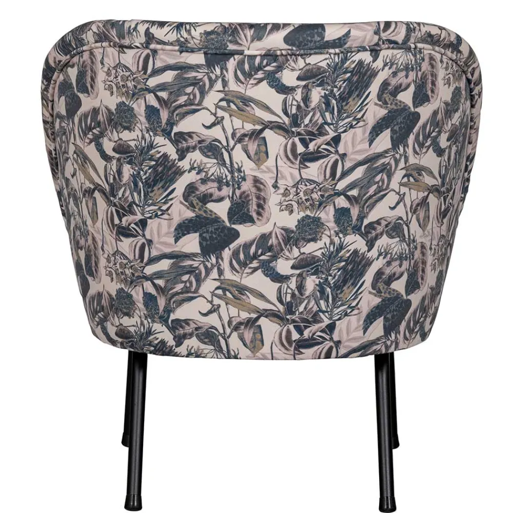 Wohnen Retro Möbel|Sessel*Lounge Sessel aus Samt mit floralem Dessin - Rosco