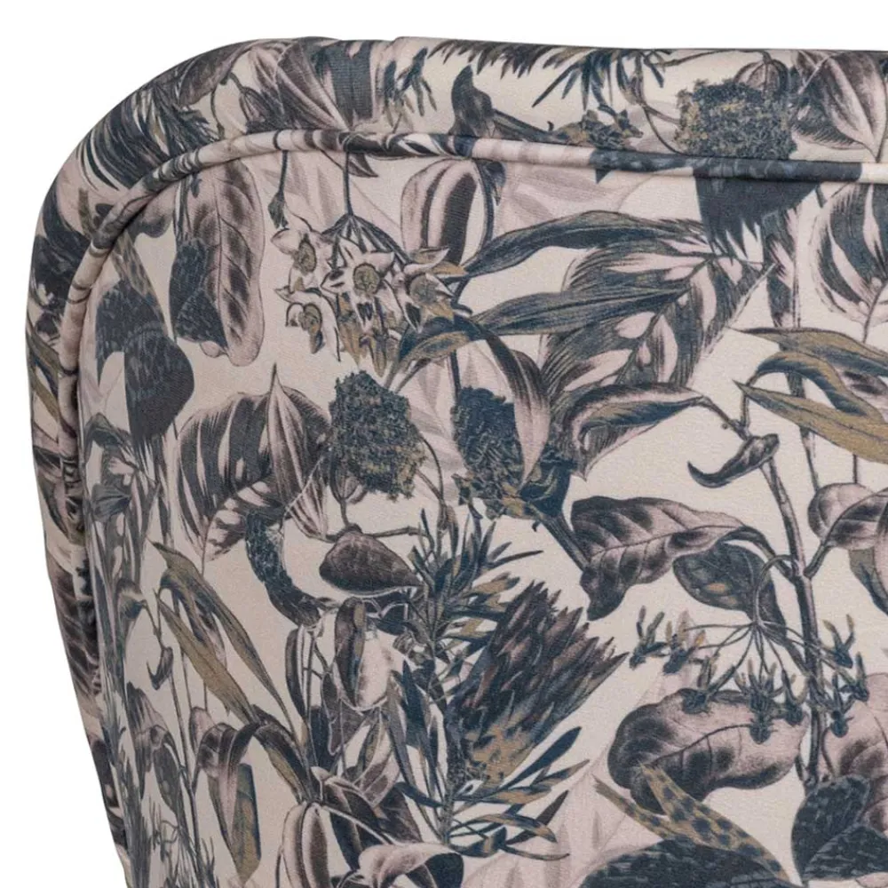 Wohnen Retro Möbel|Sessel*Lounge Sessel aus Samt mit floralem Dessin - Rosco