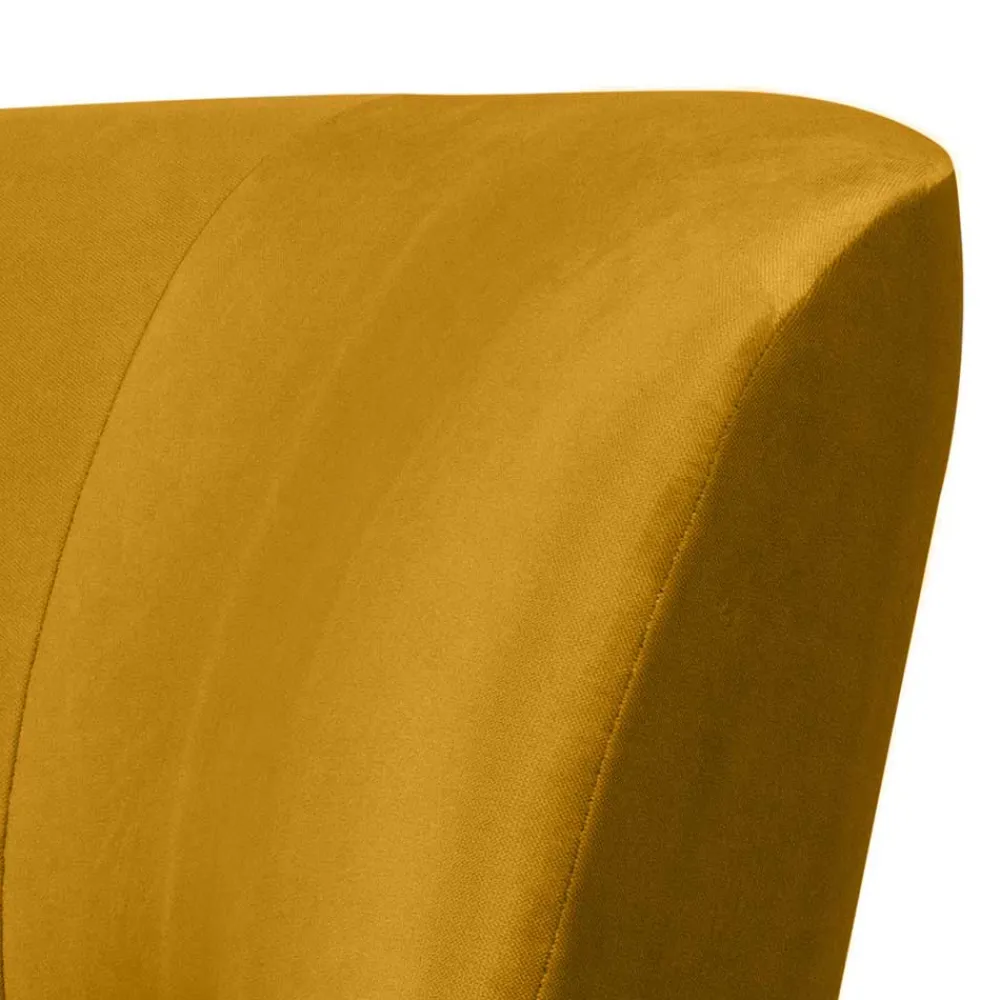 Wohnen Lounge Sessel in Ocker Gelb Samt - Srimanko