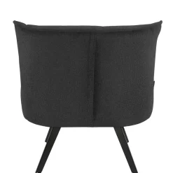 Wohnen Lounge Sessel mit Hocker in Anthrazit - Mook (zweiteilig)