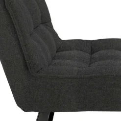 Wohnen Lounge Sessel mit Hocker in Anthrazit - Mook (zweiteilig)