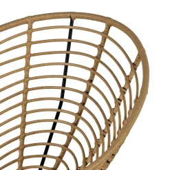 Wohnen Lounge Stuhl aus Geflecht in Beige - Padiona