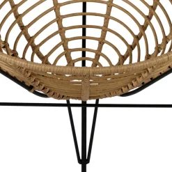 Wohnen Lounge Stuhl aus Geflecht in Beige - Padiona