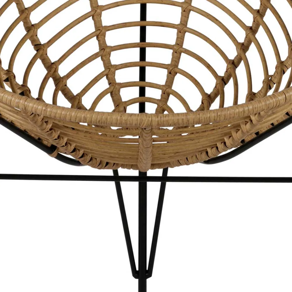 Wohnen Lounge Stuhl aus Geflecht in Beige - Padiona