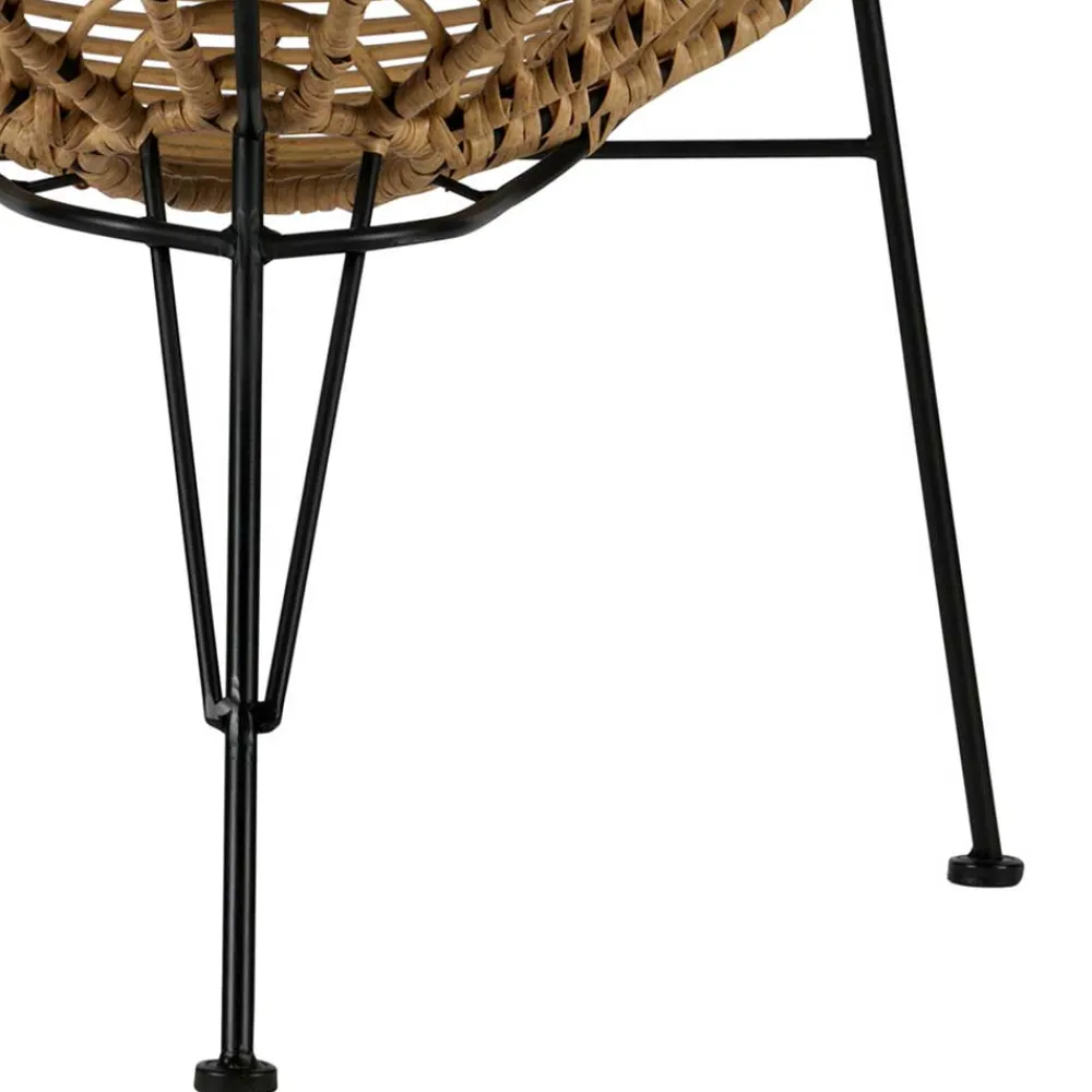 Wohnen Lounge Stuhl aus Geflecht in Beige - Padiona