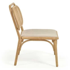 Wohnen Lounge Stuhl mit Wiener Geflecht & Stoffsitz - Ensemble