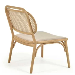 Wohnen Lounge Stuhl mit Wiener Geflecht & Stoffsitz - Ensemble