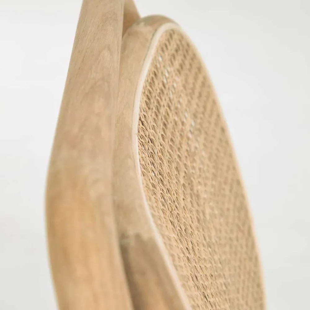 Wohnen Lounge Stuhl mit Wiener Geflecht & Stoffsitz - Ensemble