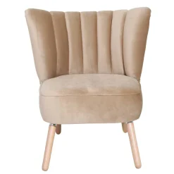 Wohnen Sessel & Hocker|Retro Möbel*Loungesessel in Beige und Buche Natur - Lianzo