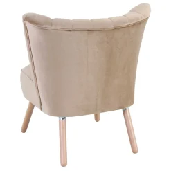 Wohnen Sessel & Hocker|Retro Möbel*Loungesessel in Beige und Buche Natur - Lianzo