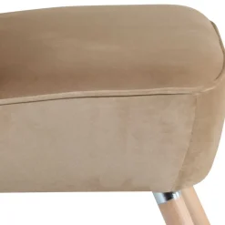 Wohnen Sessel & Hocker|Retro Möbel*Loungesessel in Beige und Buche Natur - Lianzo