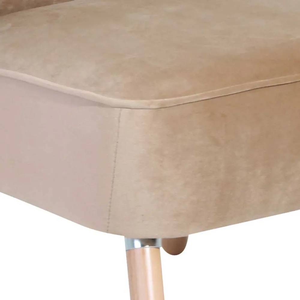 Wohnen Sessel & Hocker|Retro Möbel*Loungesessel in Beige und Buche Natur - Lianzo