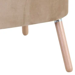 Wohnen Sessel & Hocker|Retro Möbel*Loungesessel in Beige und Buche Natur - Lianzo