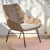 Wohnen Rattanmöbel*Loungestuhl aus Kordelgeflecht in Beige - Abecra (2er Set)