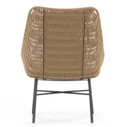 Wohnen Rattanmöbel*Loungestuhl aus Kordelgeflecht in Beige - Abecra (2er Set)