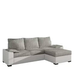 Wohnen Schlafsofas*L-Schlafsofa in Beigegrau und Weiß - Mallorca