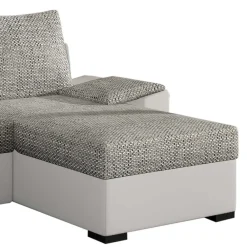 Wohnen Schlafsofas*L-Schlafsofa in Beigegrau und Weiß - Mallorca