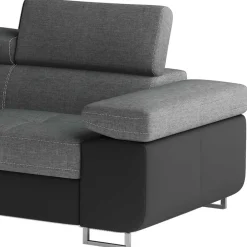 Wohnen Schlafsofas*L-Schlafsofa in Grau und Schwarz - Vichada