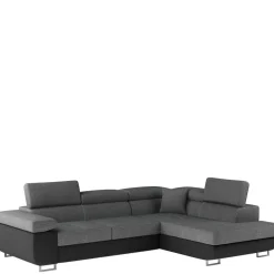 Wohnen Schlafsofas*L-Schlafsofa in Grau und Schwarz - Vichada