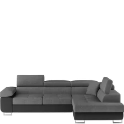 Wohnen Schlafsofas*L-Schlafsofa in Grau und Schwarz - Vichada