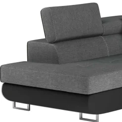 Wohnen Schlafsofas*L-Schlafsofa in Grau und Schwarz - Vichada