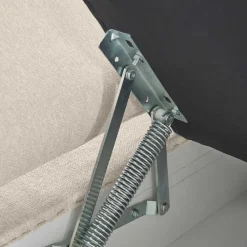 Wohnen Schlafsofas*L-Sofa mit Schlaffunktion in Creme & Buche - Baonga