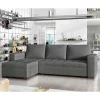 Wohnen Schlafsofas*L-Sofa Schlafcouch in Dunkelgrau Stoff - Planet