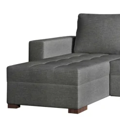 Wohnen Schlafsofas*L-Sofa Schlafcouch in Dunkelgrau Stoff - Planet