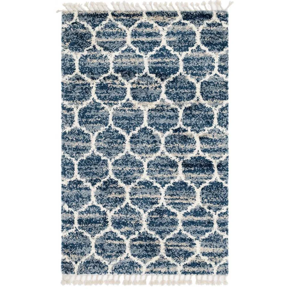 Wohnen Teppiche*Läufer Teppich in drei Größen in Blau und Creme - Addagio