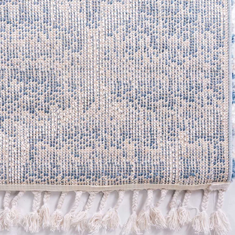 Wohnen Teppiche*Läufer Teppich in drei Größen in Blau und Creme - Addagio