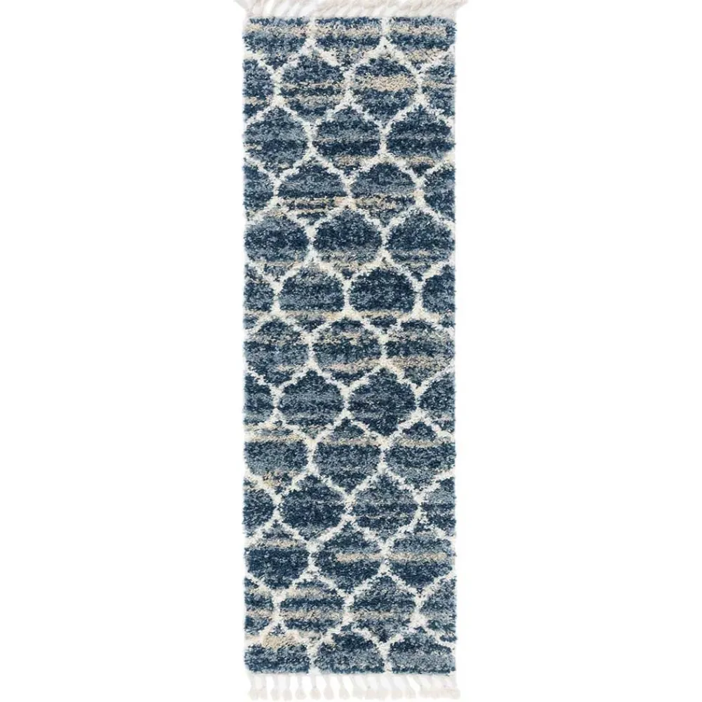 Wohnen Teppiche*Läufer Teppich in drei Größen in Blau und Creme - Addagio