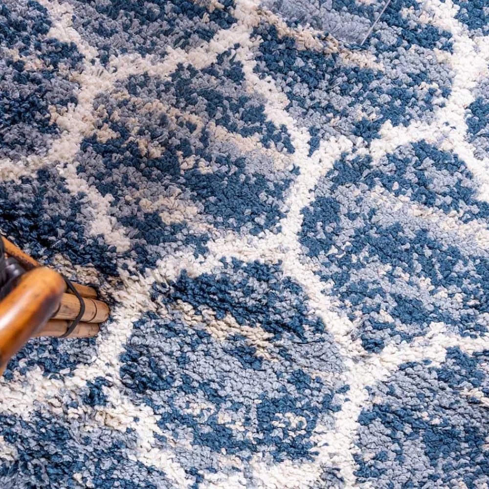 Wohnen Teppiche*Läufer Teppich in drei Größen in Blau und Creme - Addagio