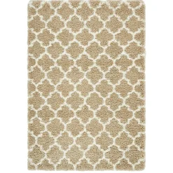 Wohnen Braune Möbel|Skandinavische Möbel*Läufer Teppich mit Kachelmuster und hohem Flor - Mocorapo