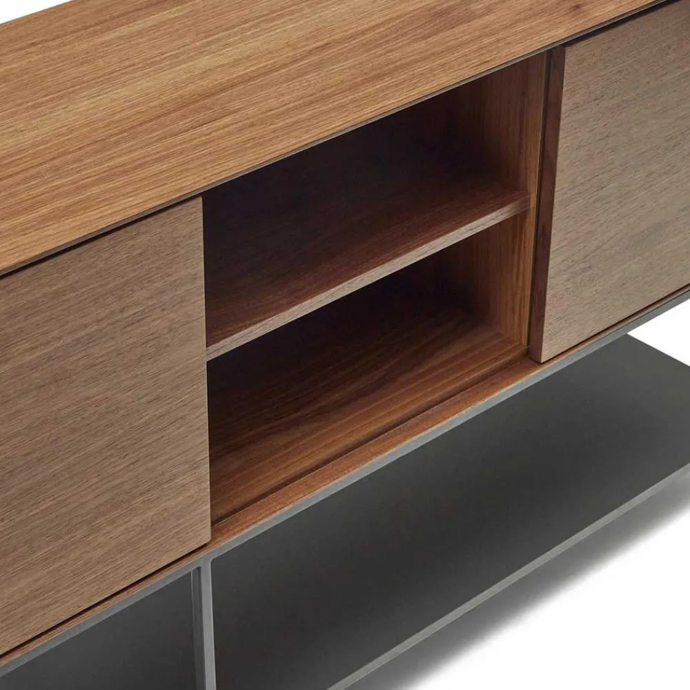 Wohnen Graue Möbel|Küchenschränke*Luftig gestaltetes Sideboard in Nussbaum - Milena