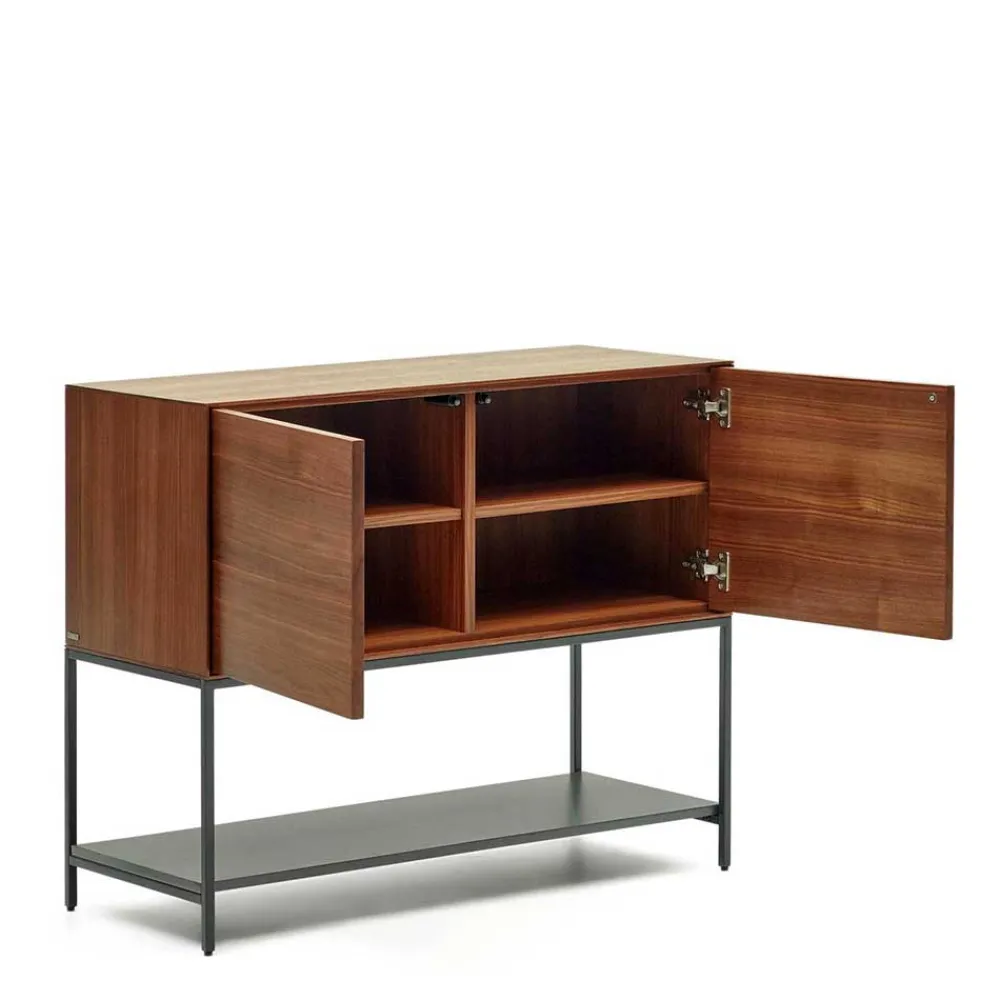 Wohnen Luftige Türen-Kommode in Nussbaumfarben - Milena