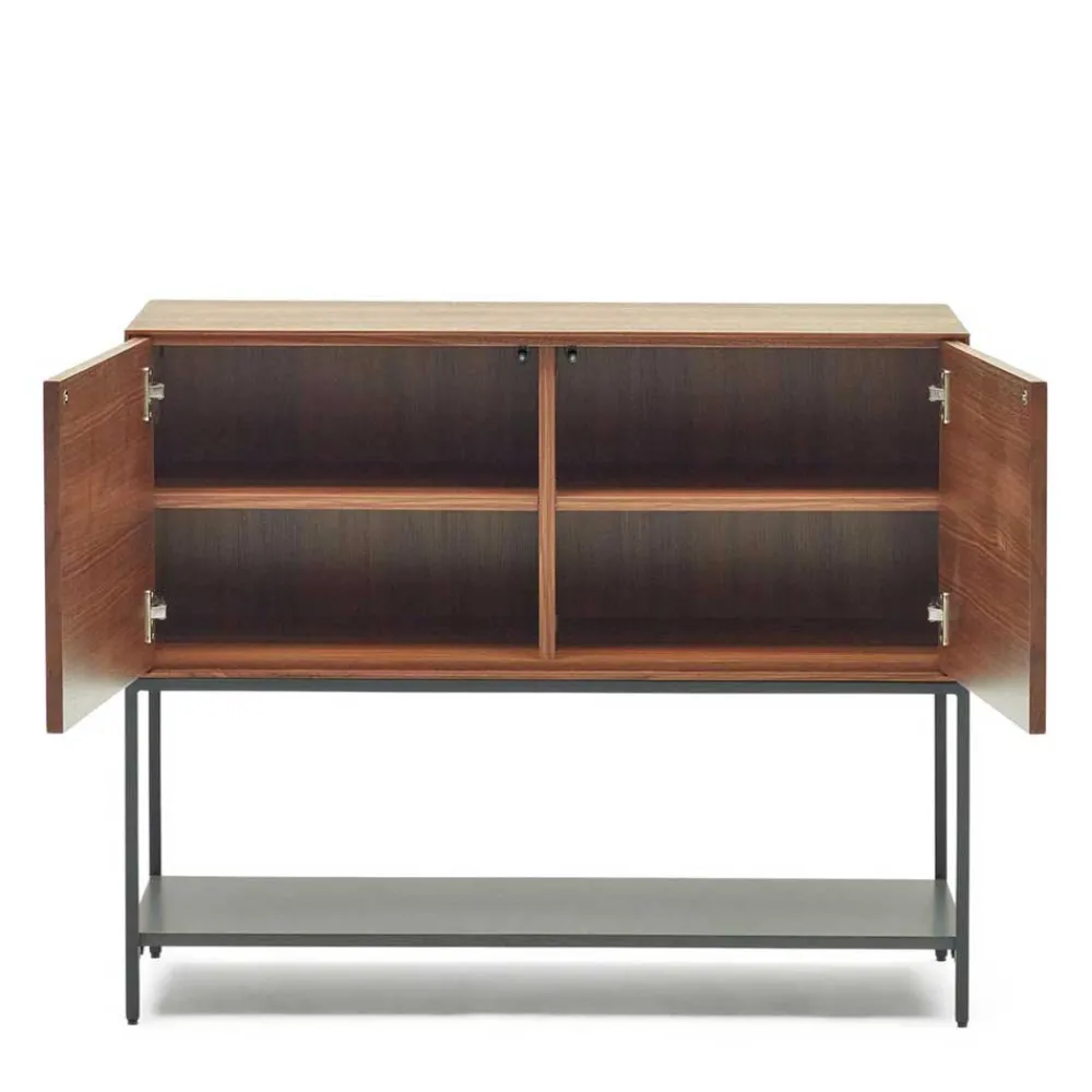 Wohnen Luftige Türen-Kommode in Nussbaumfarben - Milena