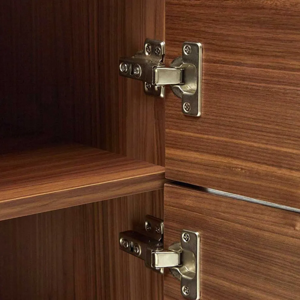 Wohnen Luftige Türen-Kommode in Nussbaumfarben - Milena