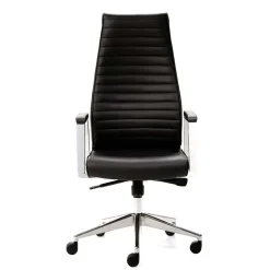 Wohnen Bürostühle*Luxus Bürostuhl aus Echtleder Schwarz - Dario