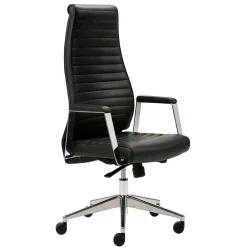 Wohnen Bürostühle*Luxus Bürostuhl aus Echtleder Schwarz - Dario