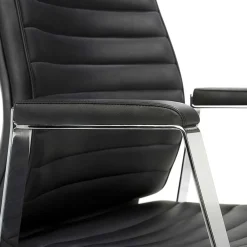 Wohnen Bürostühle*Luxus Bürostuhl aus Echtleder Schwarz - Dario