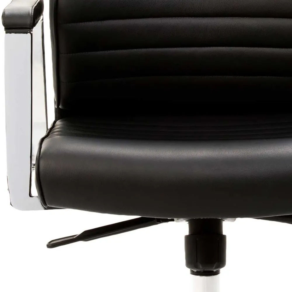 Wohnen Bürostühle*Luxus Bürostuhl aus Echtleder Schwarz - Dario