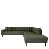 Wohnen Skandinavische Möbel|Sofas*L-Wohnlandschaft in Oliv Grün Stoff - Udolph