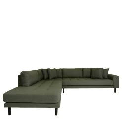 Wohnen Skandinavische Möbel|Sofas*L-Wohnlandschaft in Oliv Grün Stoff - Udolph